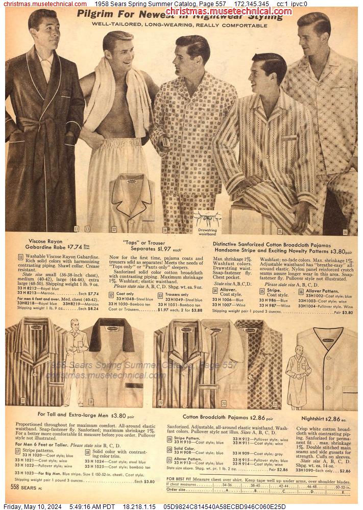 1958 Sears Spring Summer Catalog, Page 557