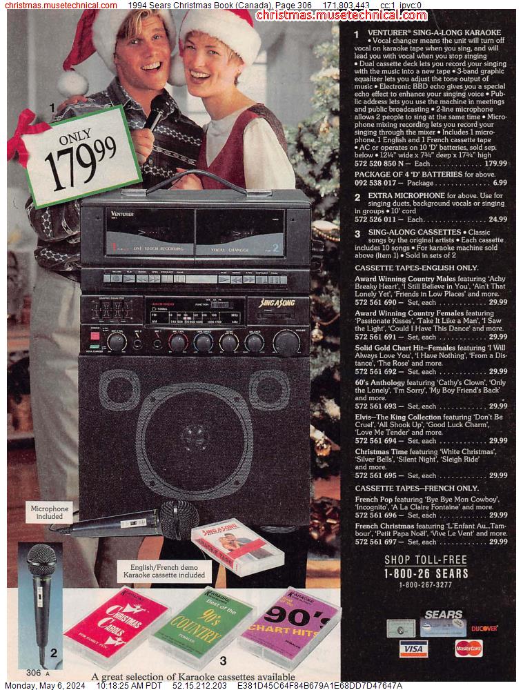 1994 Sears Christmas Book (Canada), Page 306