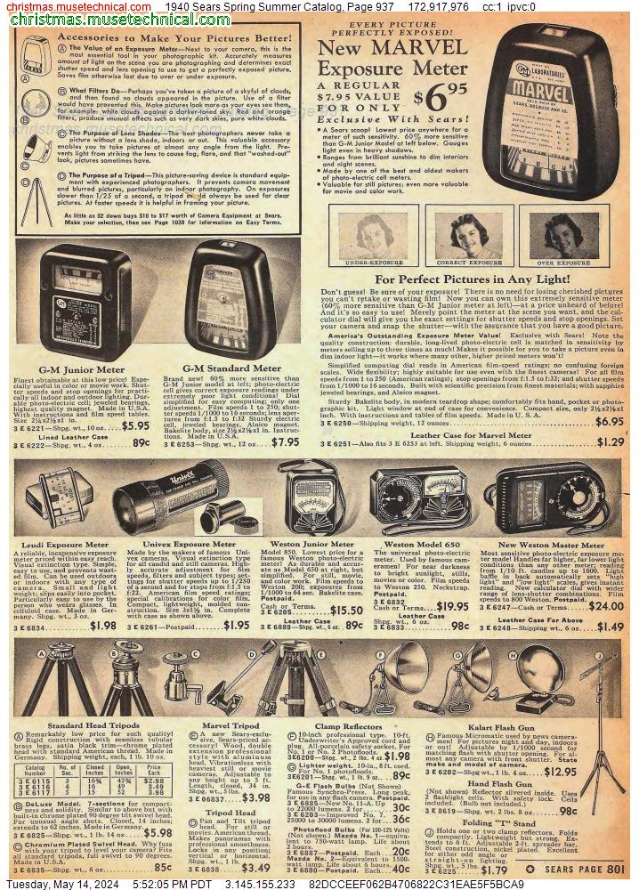 1940 Sears Spring Summer Catalog, Page 937