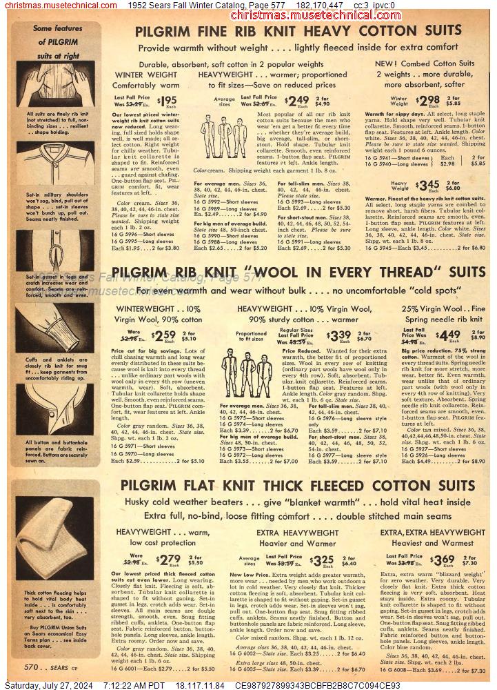 1952 Sears Fall Winter Catalog, Page 577