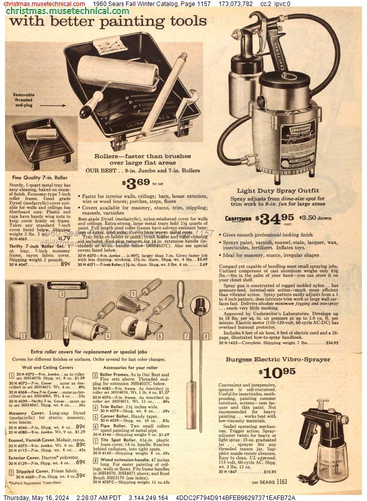 1960 Sears Fall Winter Catalog, Page 1157