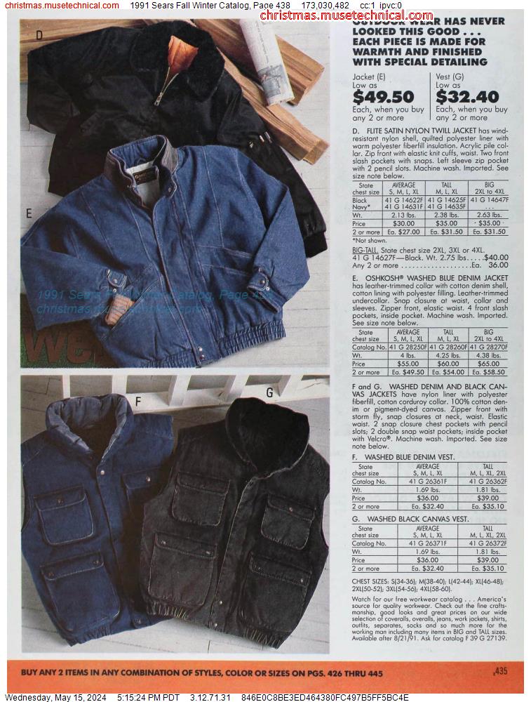 1991 Sears Fall Winter Catalog, Page 438