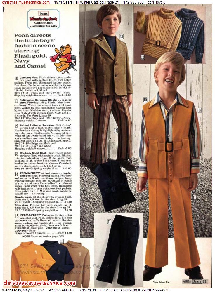 1971 Sears Fall Winter Catalog, Page 21