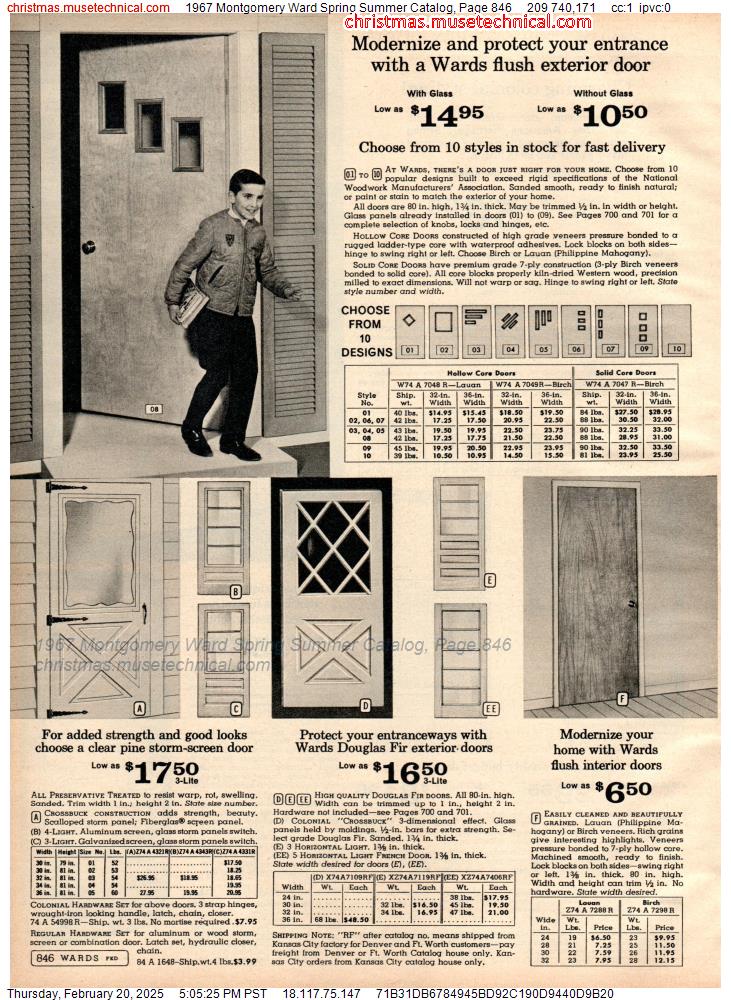 1967 Montgomery Ward Spring Summer Catalog, Page 846