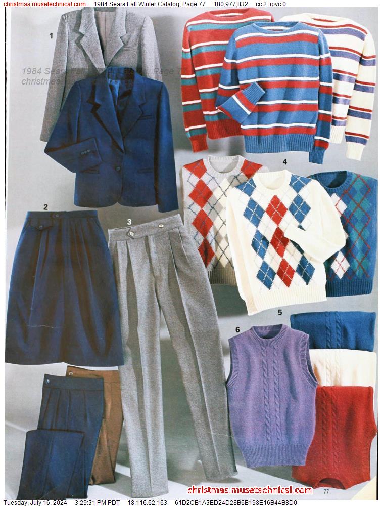1984 Sears Fall Winter Catalog, Page 77