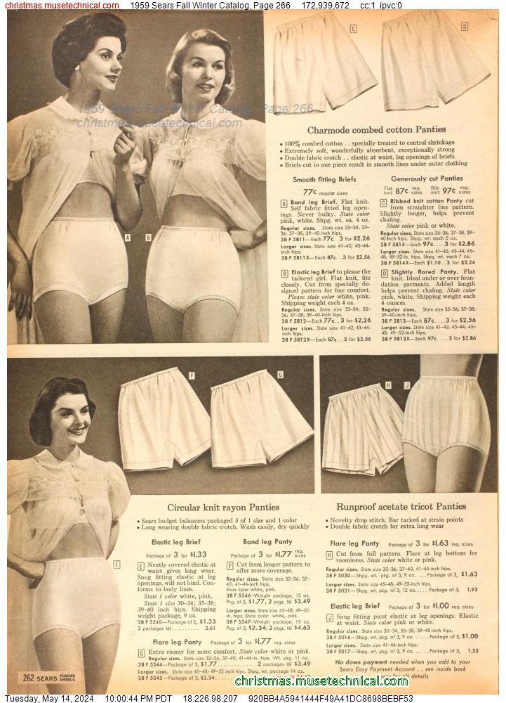 1959 Sears Fall Winter Catalog, Page 266