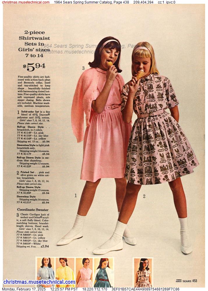 1964 Sears Spring Summer Catalog, Page 438