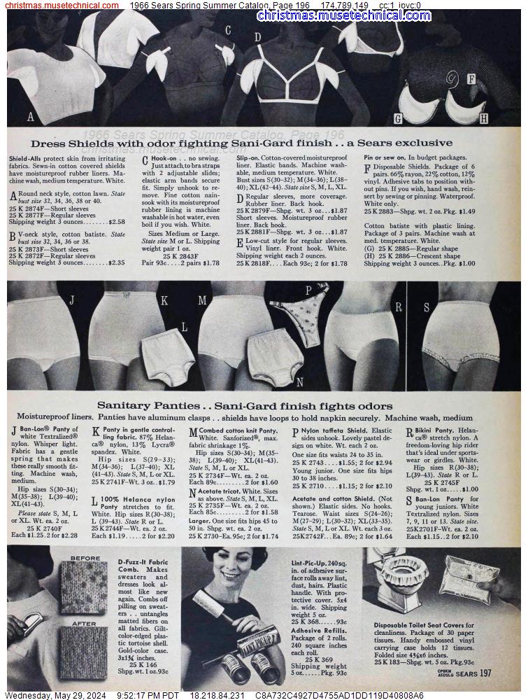 1966 Sears Spring Summer Catalog, Page 196