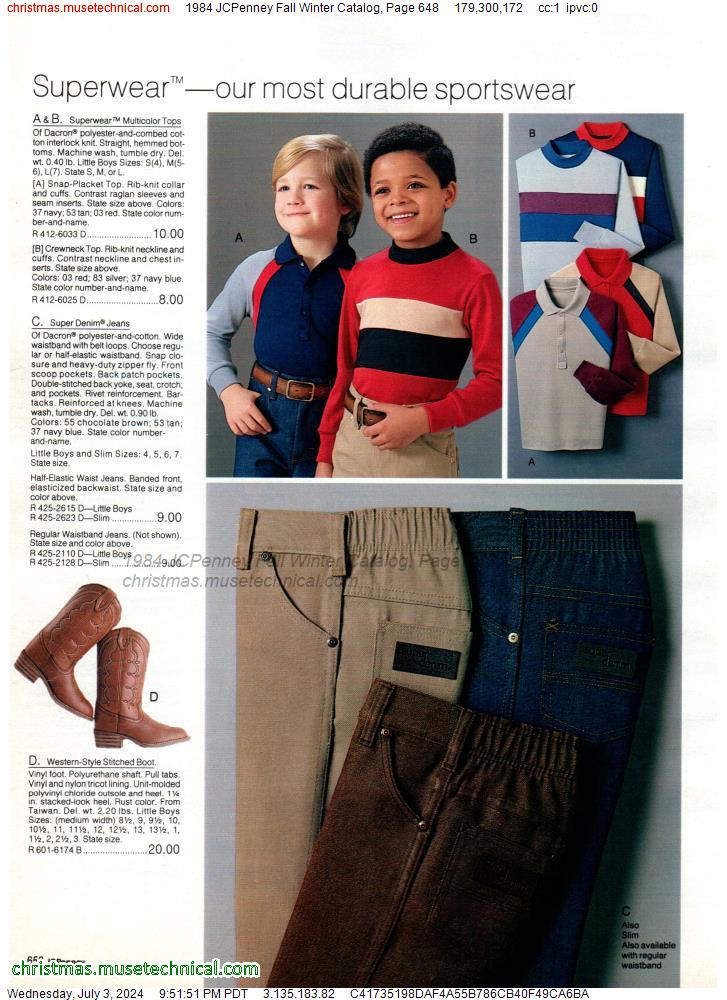 1984 JCPenney Fall Winter Catalog, Page 648