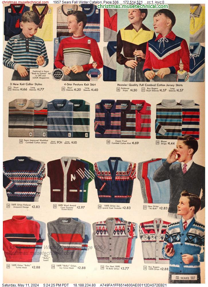 1957 Sears Fall Winter Catalog, Page 506