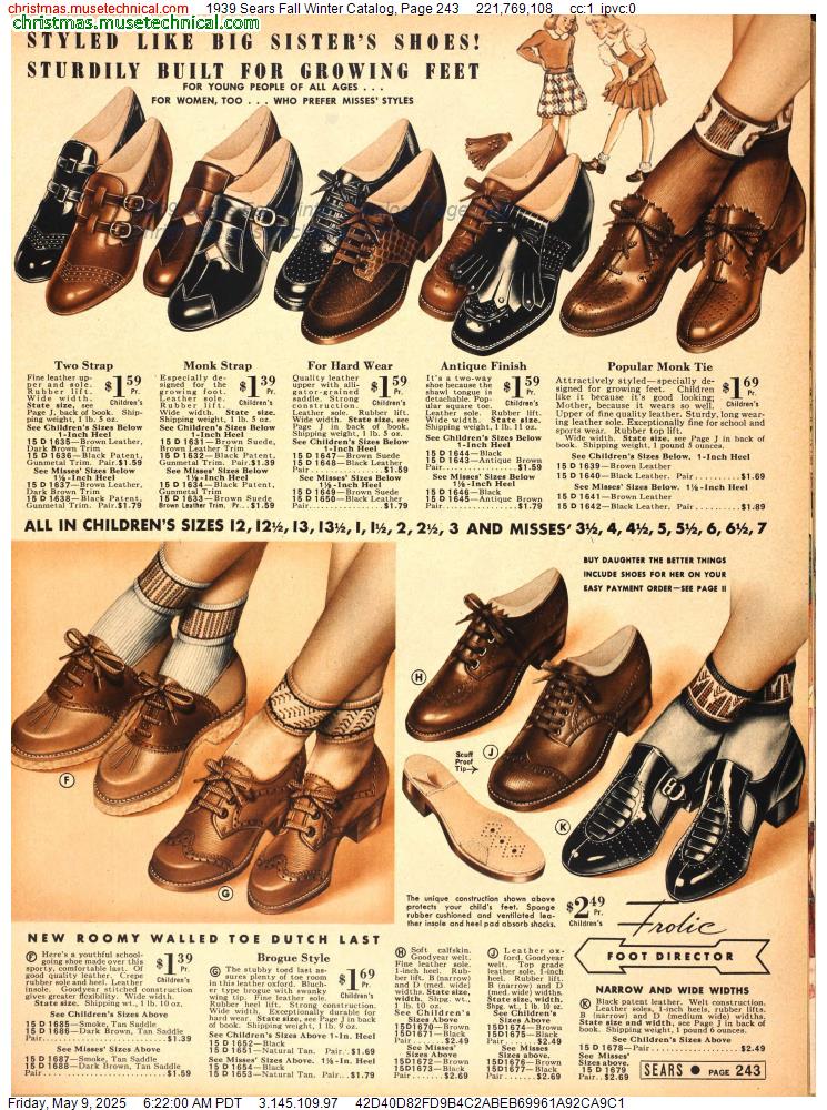 1939 Sears Fall Winter Catalog, Page 243