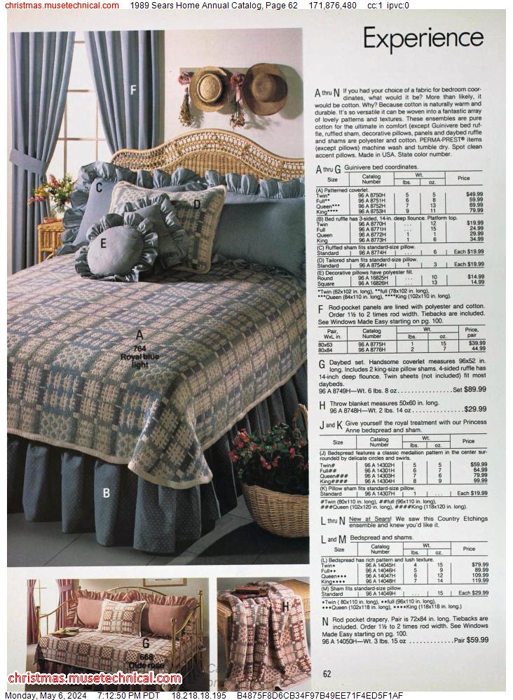 1989 Sears Home Annual Catalog, Page 62
