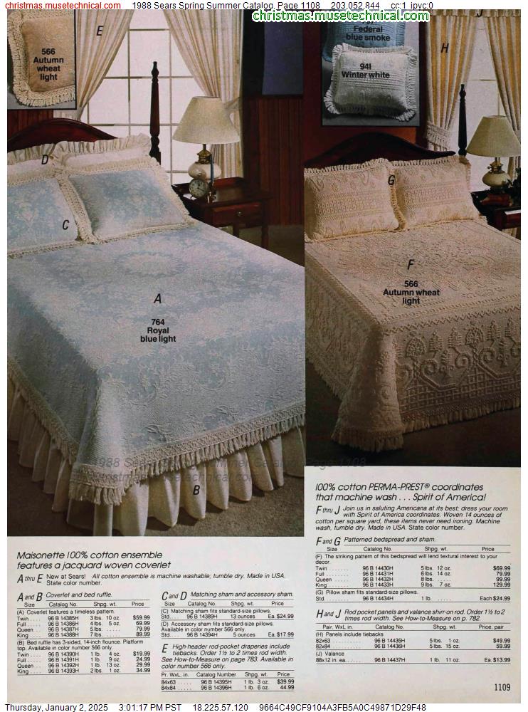 1988 Sears Spring Summer Catalog, Page 1108