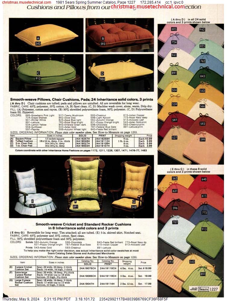 1981 Sears Spring Summer Catalog, Page 1227