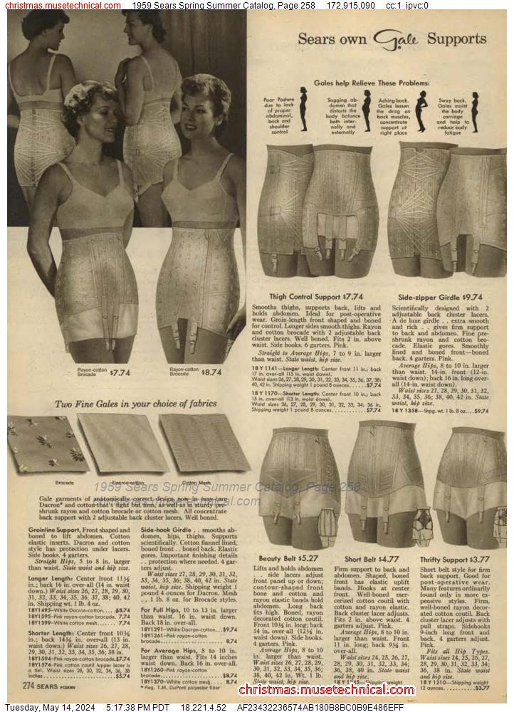 1959 Sears Spring Summer Catalog, Page 258