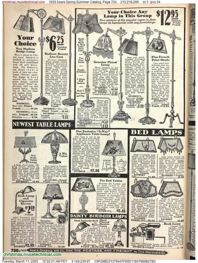 1930 Sears Spring Summer Catalog, Page 734