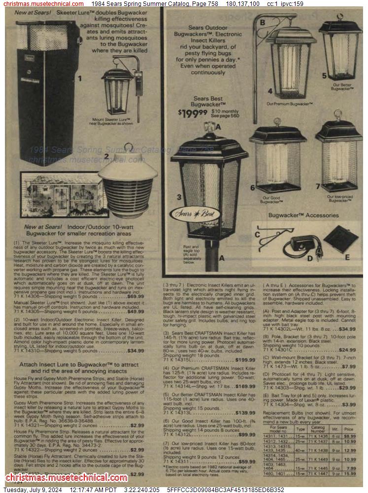 1984 Sears Spring Summer Catalog, Page 758