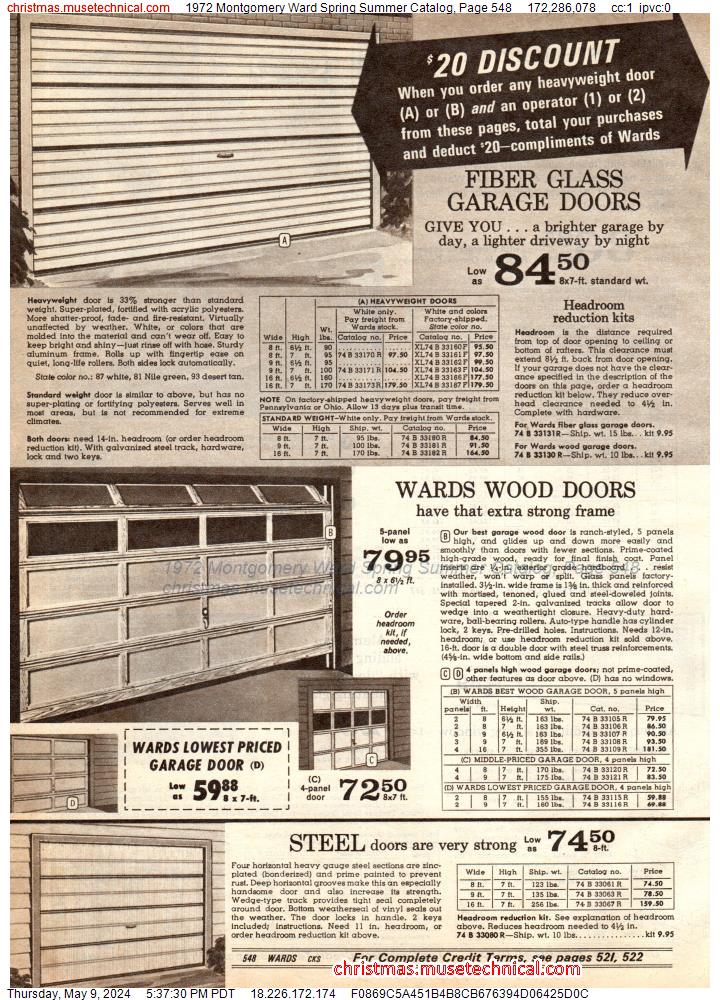 1972 Montgomery Ward Spring Summer Catalog, Page 548