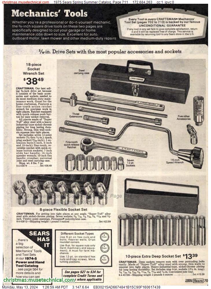 1975 Sears Spring Summer Catalog, Page 711