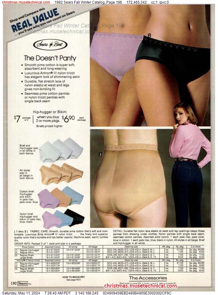 1982 Sears Fall Winter Catalog, Page 196