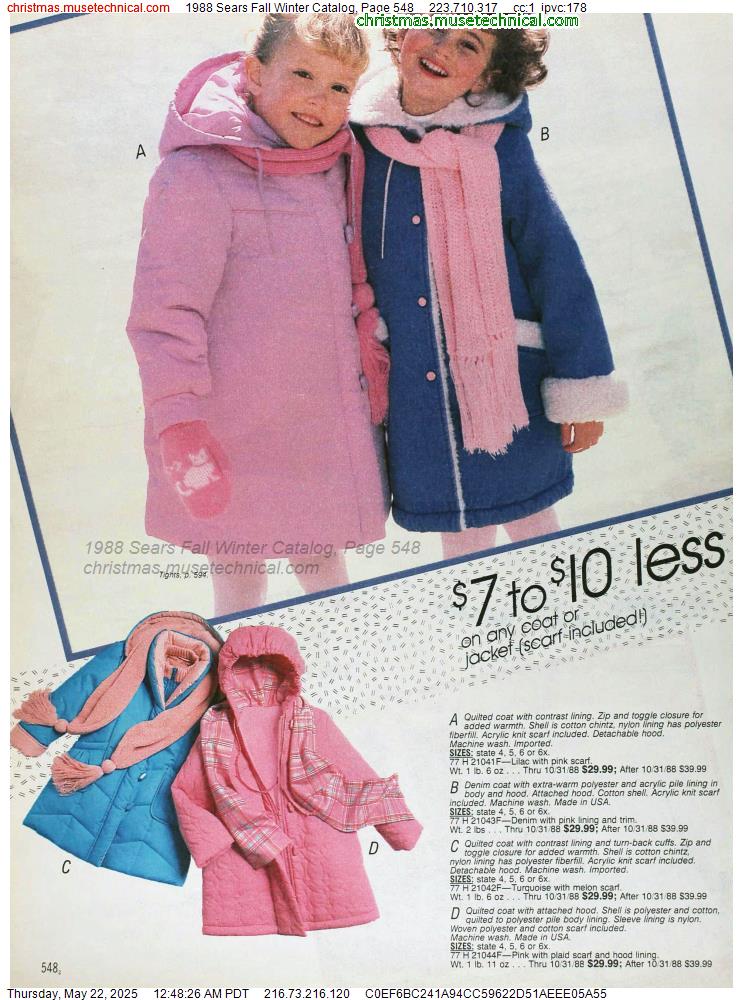 1988 Sears Fall Winter Catalog, Page 548