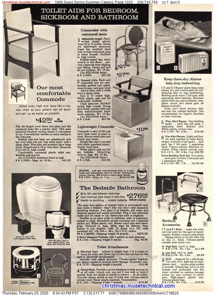 1969 Sears Spring Summer Catalog, Page 1220