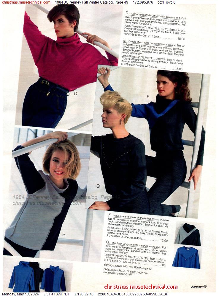 1984 JCPenney Fall Winter Catalog, Page 49 - Catalogs & Wishbooks