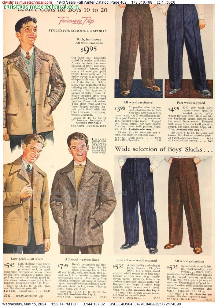 1943 Sears Fall Winter Catalog, Page 462