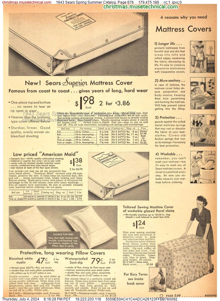 1943 Sears Spring Summer Catalog, Page 676