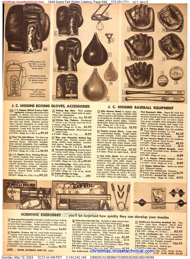 1948 Sears Fall Winter Catalog, Page 599