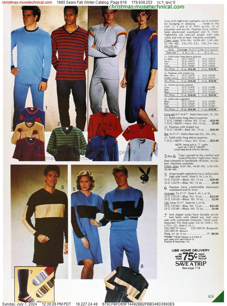 1985 Sears Fall Winter Catalog, Page 619