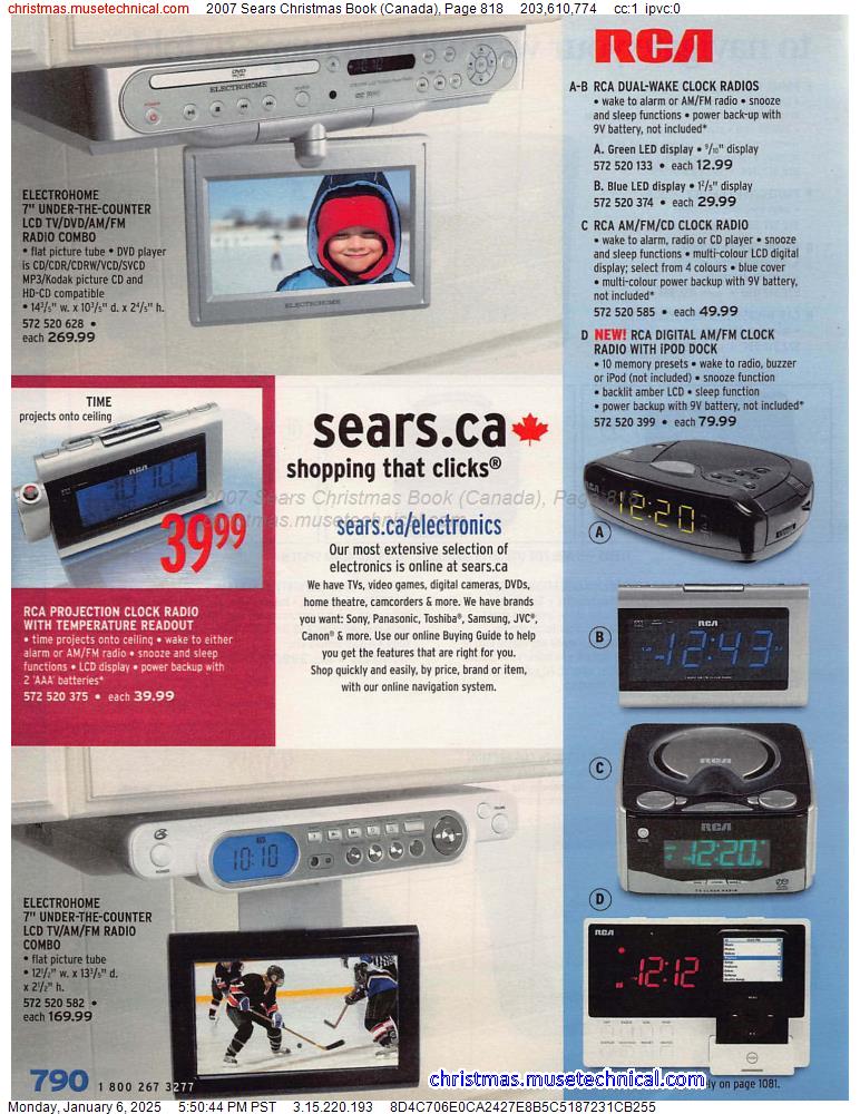 2007 Sears Christmas Book (Canada), Page 818