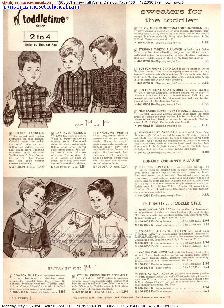 1963 JCPenney Fall Winter Catalog, Page 450