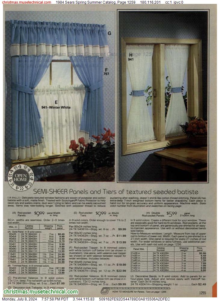 1984 Sears Spring Summer Catalog, Page 1259