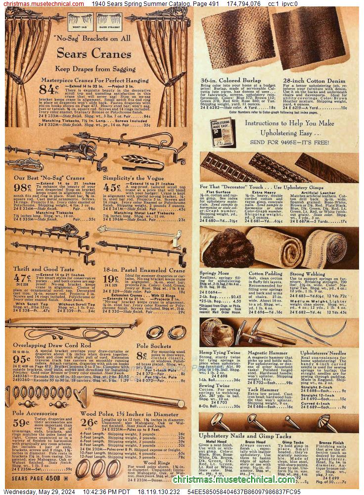 1940 Sears Spring Summer Catalog, Page 491