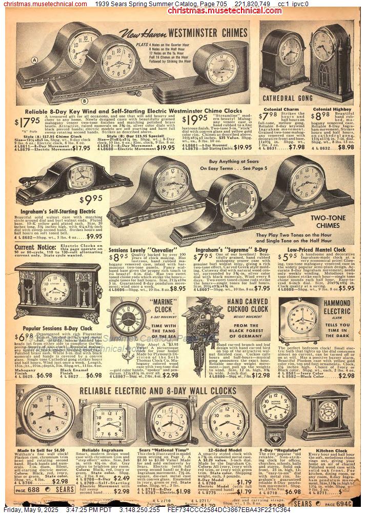1939 Sears Spring Summer Catalog, Page 705