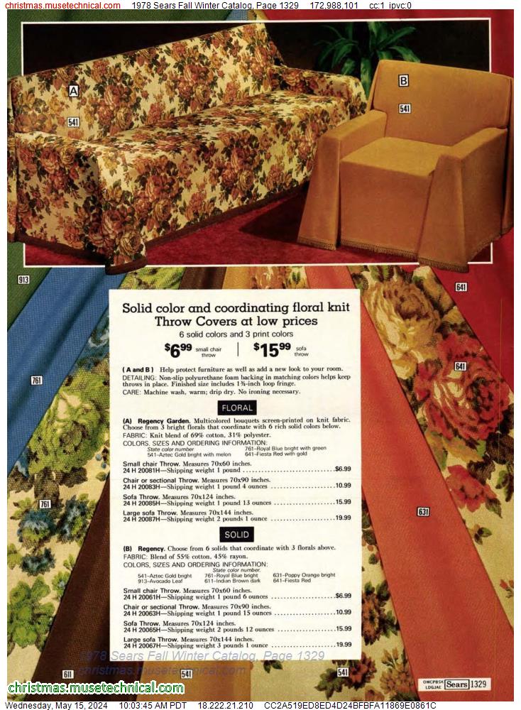 1978 Sears Fall Winter Catalog, Page 1329