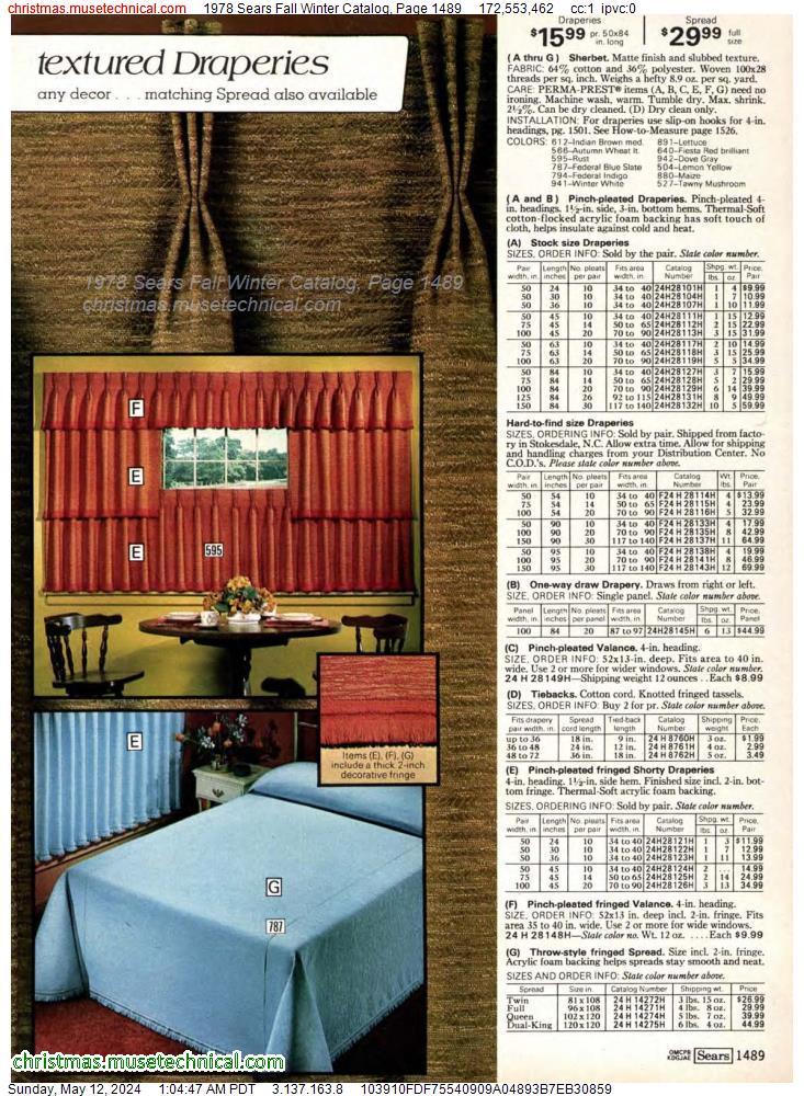 1978 Sears Fall Winter Catalog, Page 1489