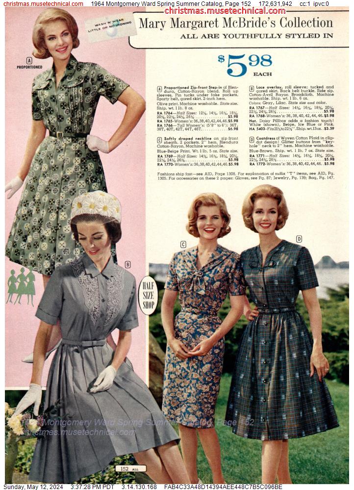 1964 Montgomery Ward Spring Summer Catalog, Page 152