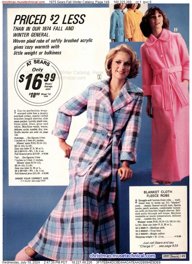 1975 Sears Fall Winter Catalog, Page 149