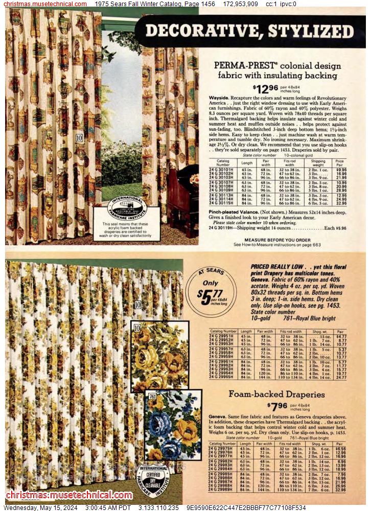 1975 Sears Fall Winter Catalog, Page 1456