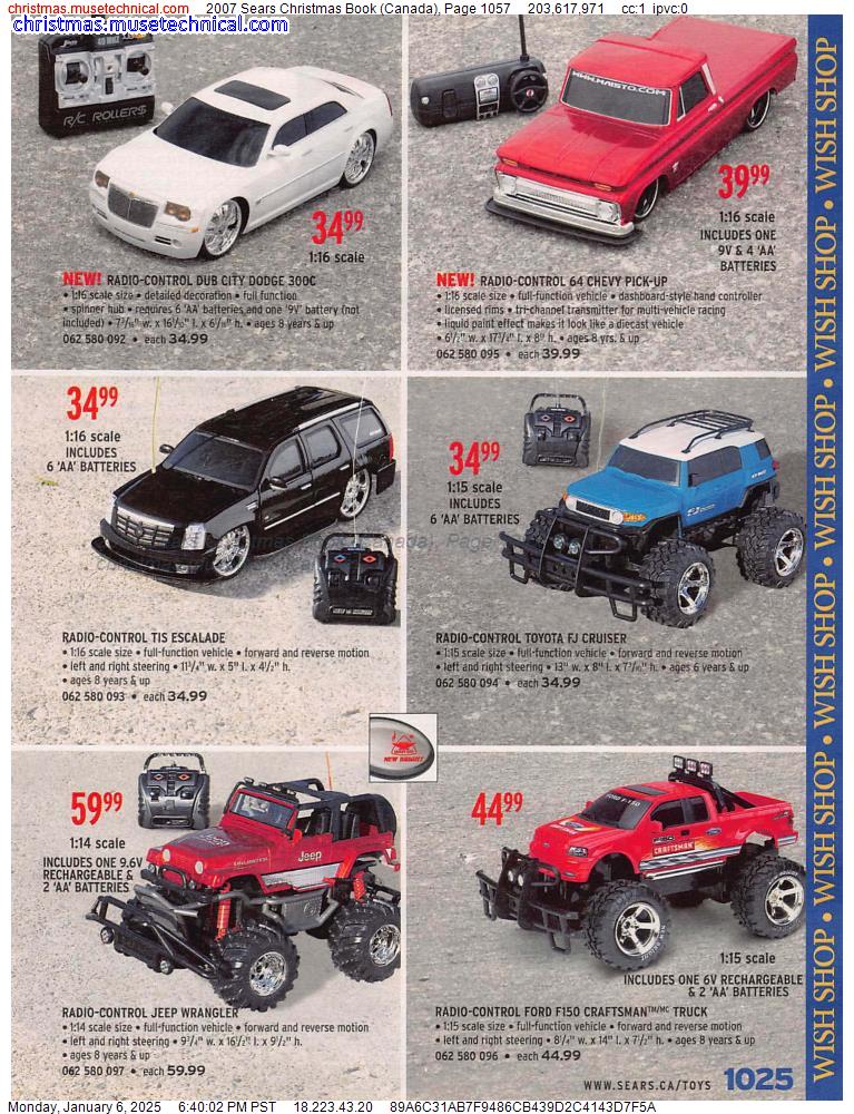 2007 Sears Christmas Book (Canada), Page 1057