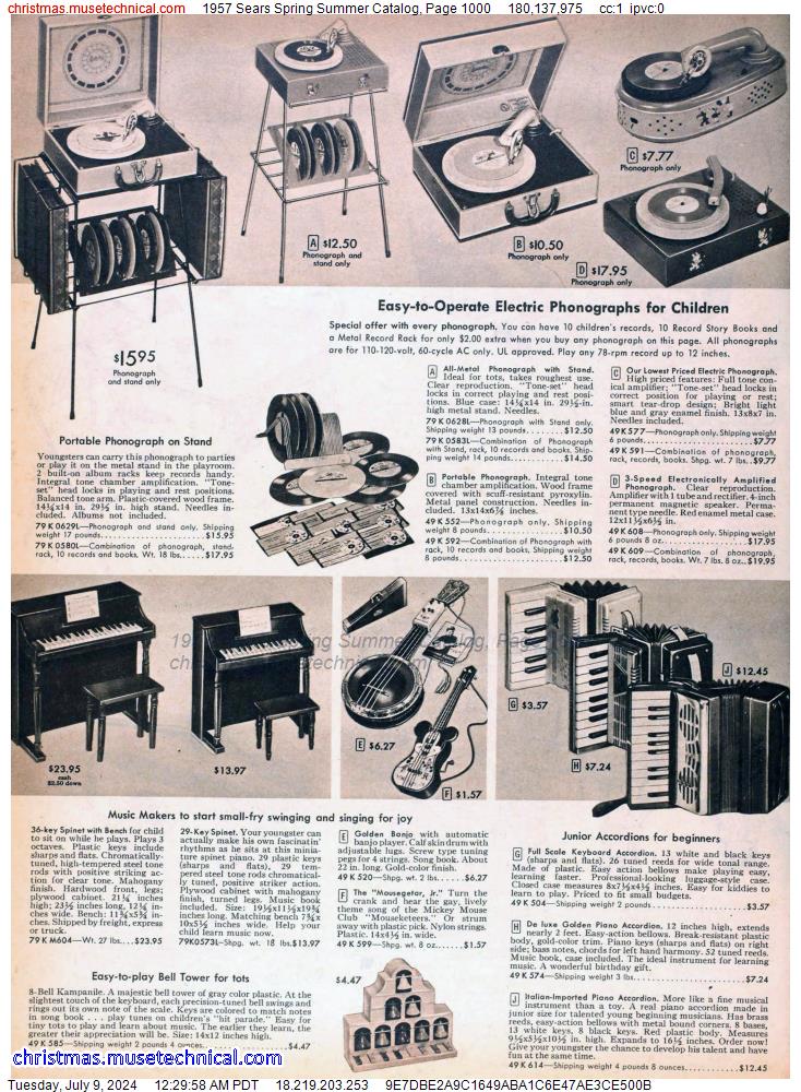 1957 Sears Spring Summer Catalog, Page 1000
