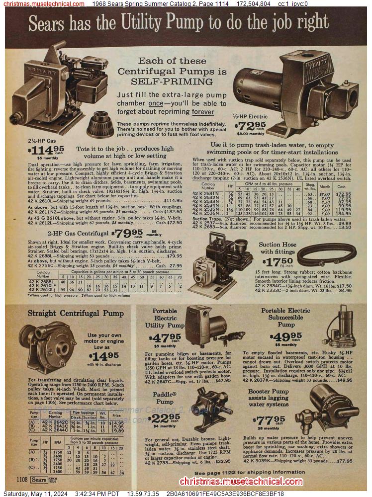 1968 Sears Spring Summer Catalog 2, Page 1114