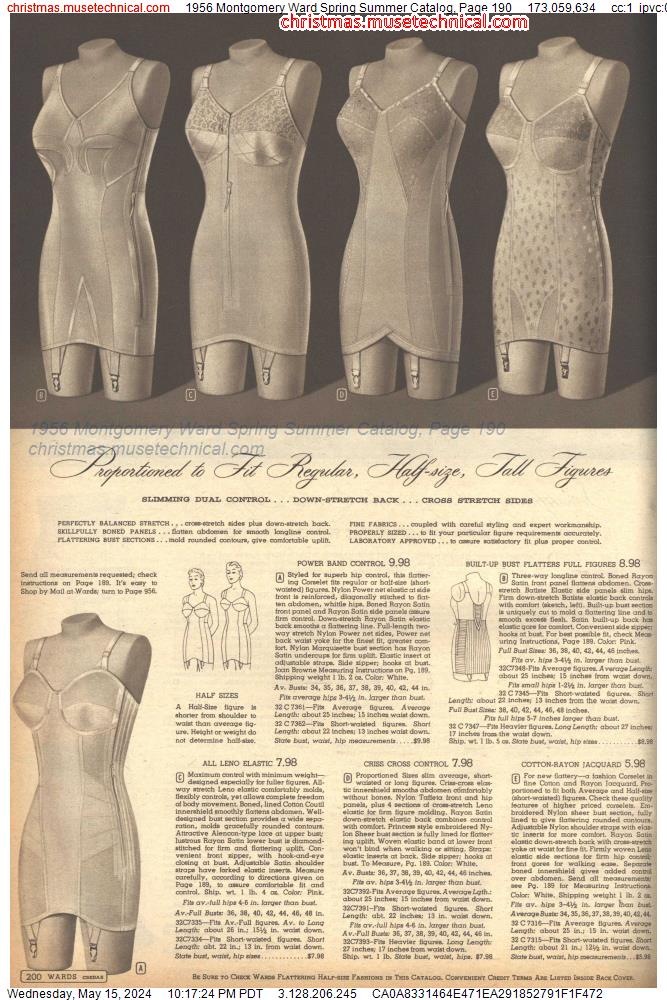 1956 Montgomery Ward Spring Summer Catalog, Page 190