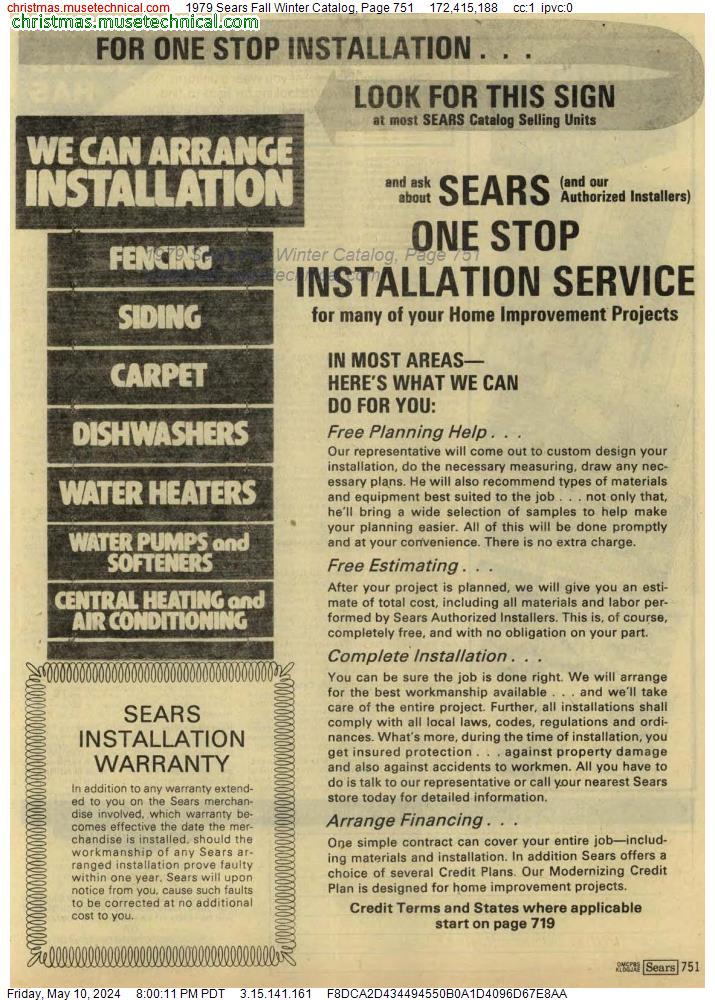 1979 Sears Fall Winter Catalog, Page 751