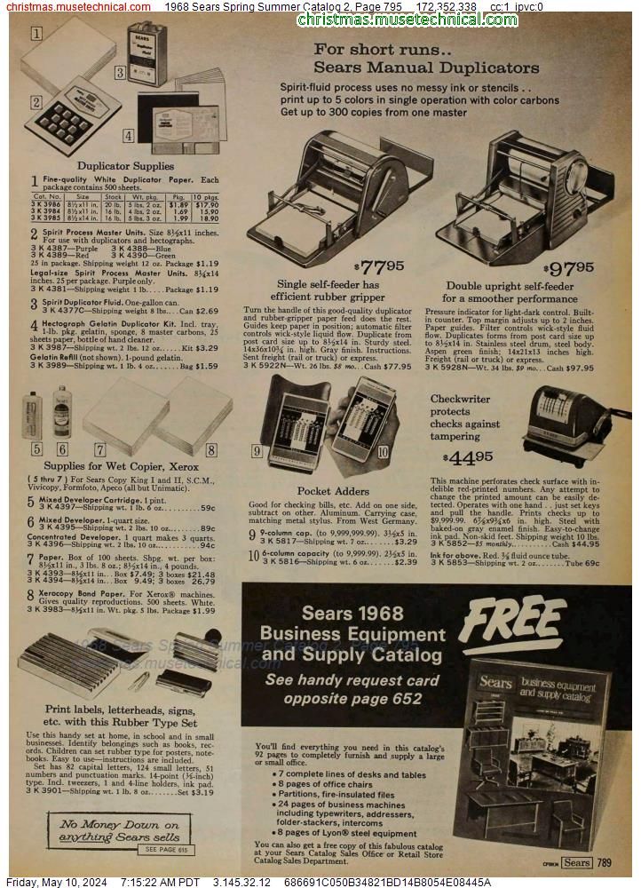 1968 Sears Spring Summer Catalog 2, Page 795