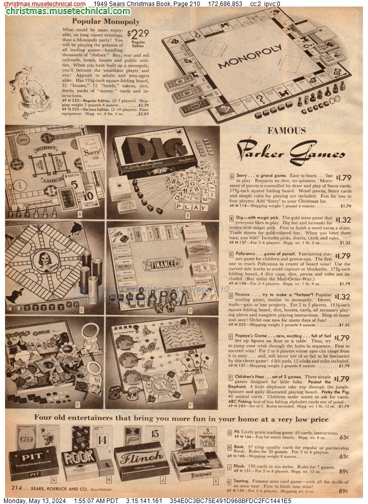 1949 Sears Christmas Book, Page 210