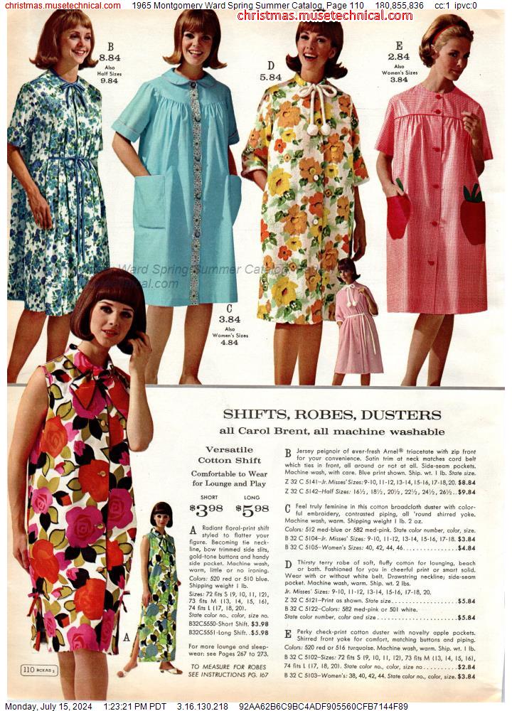 1965 Montgomery Ward Spring Summer Catalog, Page 110