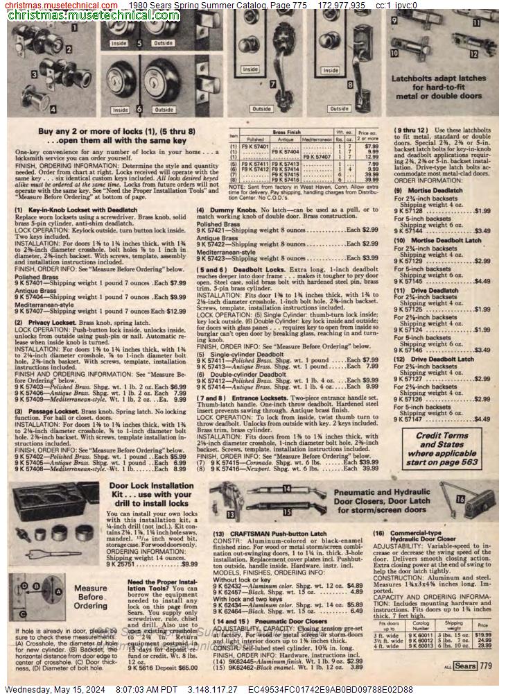 1980 Sears Spring Summer Catalog, Page 775